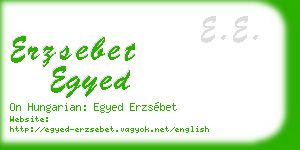 erzsebet egyed business card