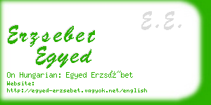 erzsebet egyed business card